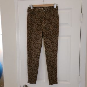 American Eagle Leopard Print Hi-Rise Jeggings